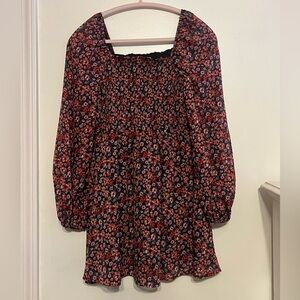 Mi Ami for Francesca's Collections Floral Long Sleeve Dress